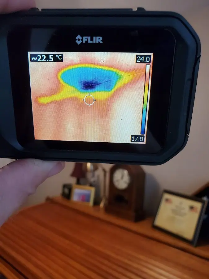 Thermal imaging inspection for water damage in Cannon