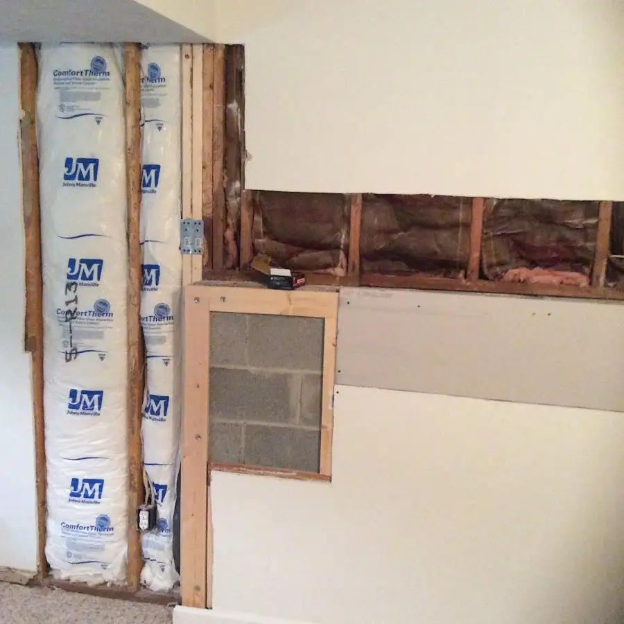 Wall insulation replacement during Odor Removal & Deodorization in Cannon